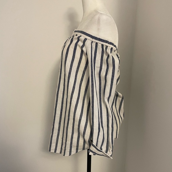 Derek Lam linen off shoulder button down - Picture 3 of 5